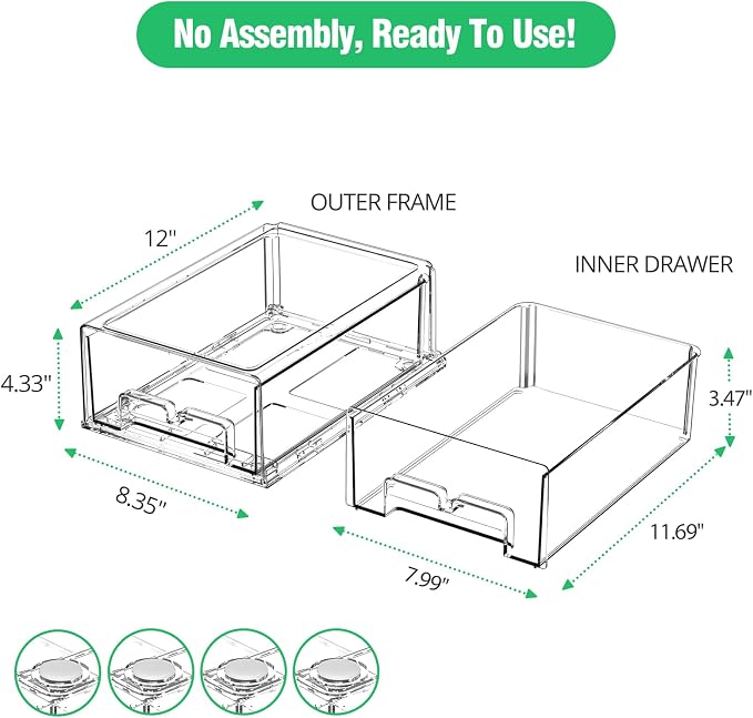 2 Pack Refrigerator Drawers - Image 2