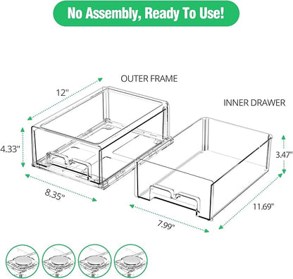 2 Pack Refrigerator Drawers - Image 2