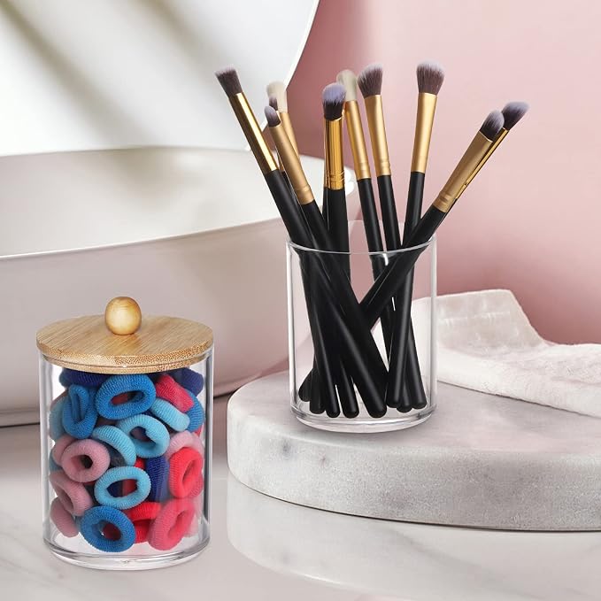Tbestmax 4 Pack Qtip Holder, 10-Ounce Bathroom Organizer Accessories Storage - Image 6