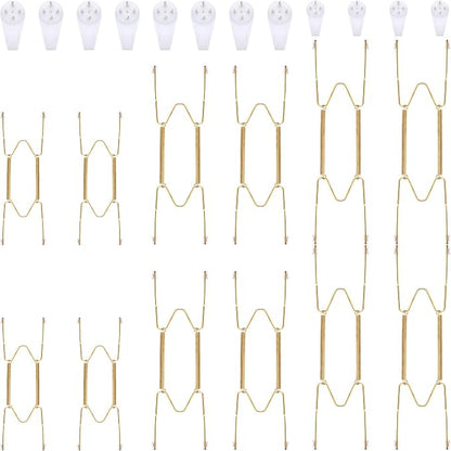 Hotop 12 Pieces Plate Hangers for Wall Stainless Steel Wire Invisible Heavy by HOTOP