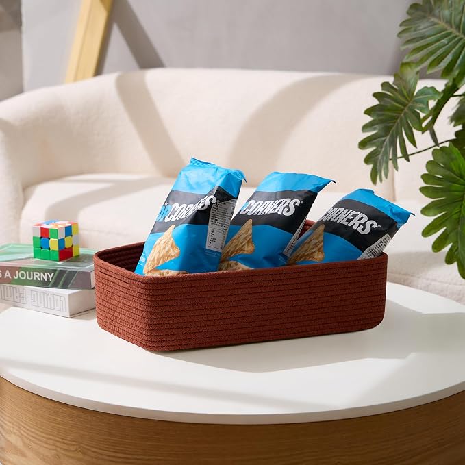 Large Shallow Organizing Baskets 15x11x5.1 Inches - Image 5