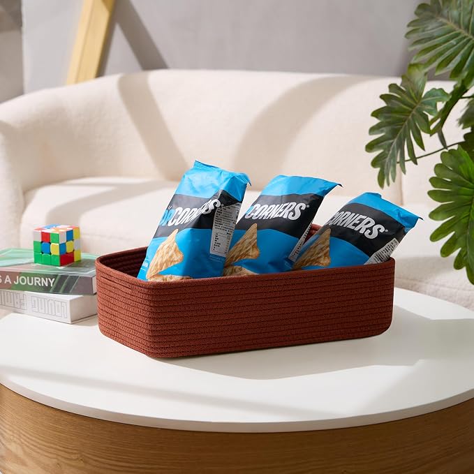 Large Shallow Organizing Baskets 15x11x5.1 Inches - Image 5