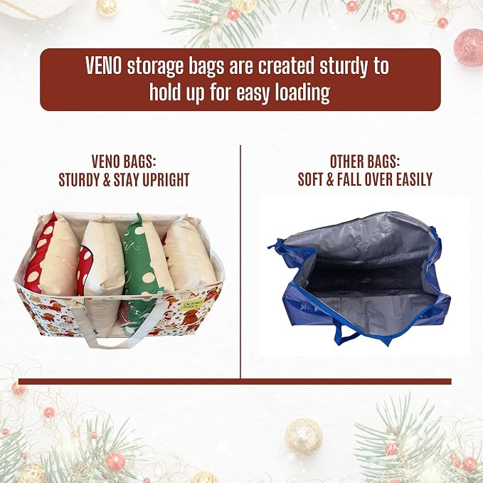 VENO 4 Pack Moving Bags, Large Christmas Storage Bins - Image 6