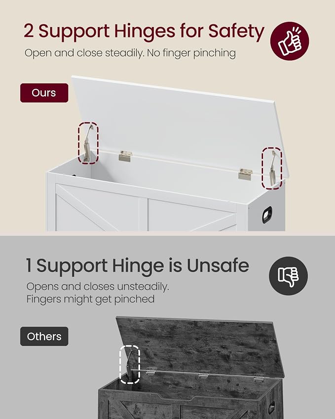 VASAGLE Storage Chest, Storage Bench - Image 7