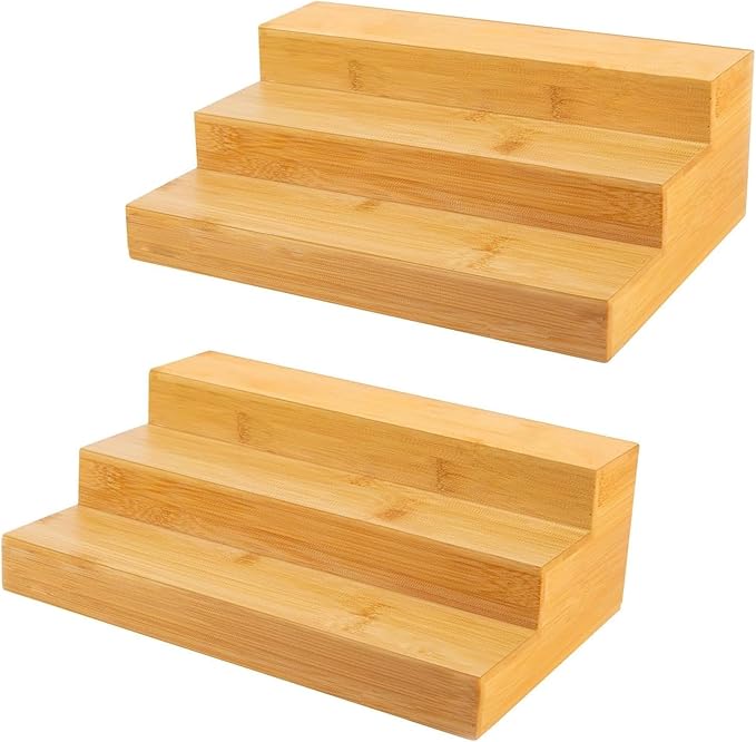 2 Pack Bamboo Spice Rack Organizer by FoverOne
