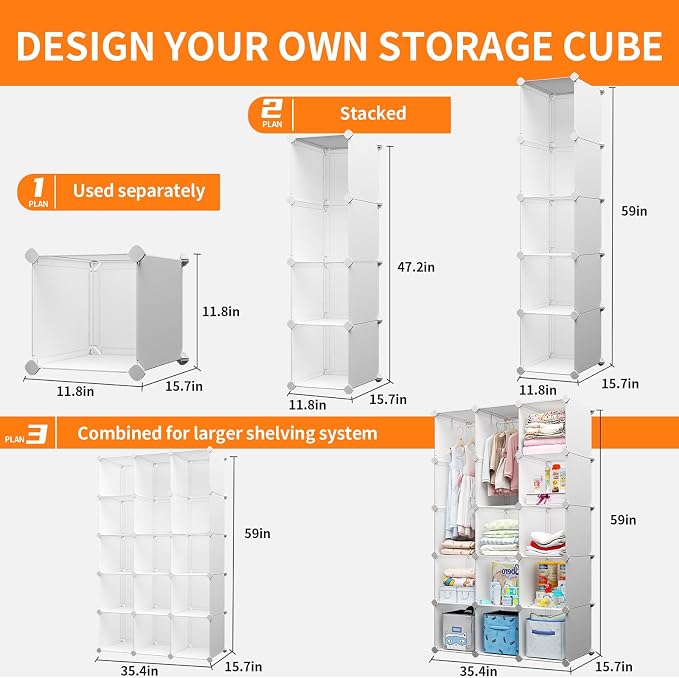 Modular Baby Wardrobe Closet, Portable Children Organizers and Storage - Image 2