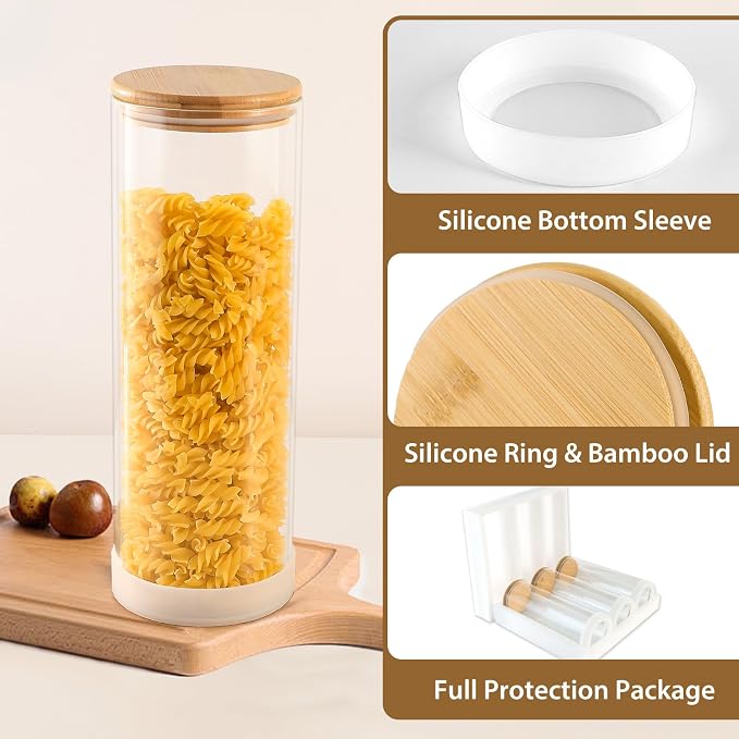 TBWIND 73oz Glass Spaghetti Pasta Containers - Image 6
