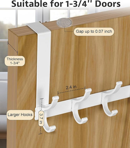 Optish Door Hooks for Hanging, Over The Door Towel Racks for Bathroom, Coat - Image 2
