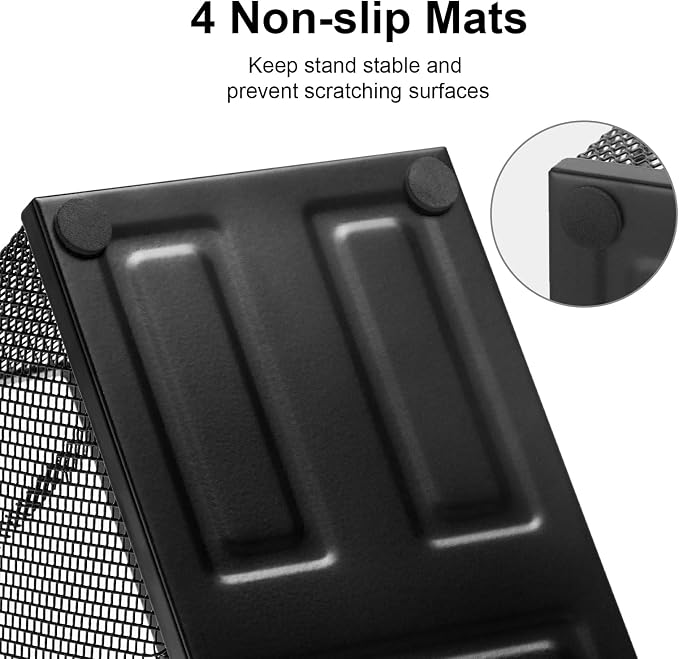 Comix Mesh Pen Pencil Holder Desk Organizer, 3 Compartment Wire Desktop Pen - Image 6
