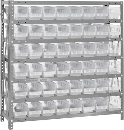 Quantum Storage Systems 1239-101CL Clear-View Sloped Shelving Unit by QuantumStorageSystems