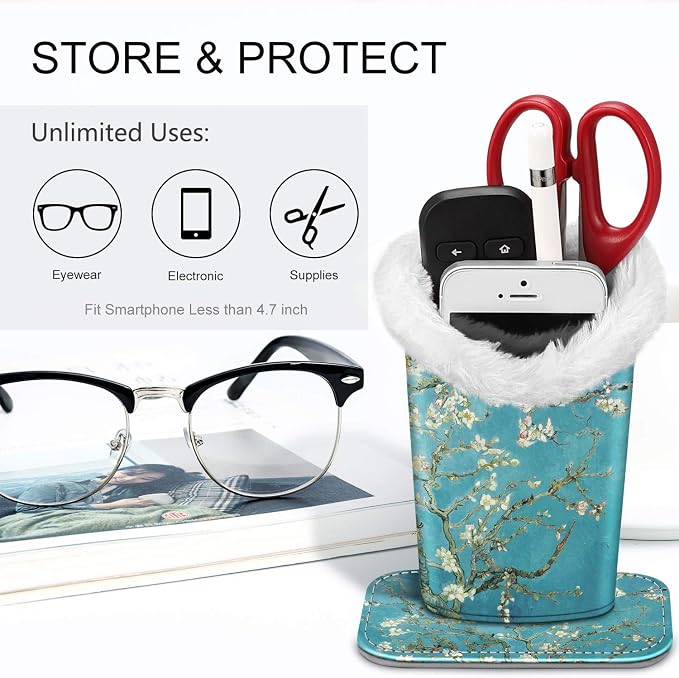 Fintie Plush Lined Eyeglasses Holder, Glasses Stand Case, Anti-scratch Glasses - Image 5
