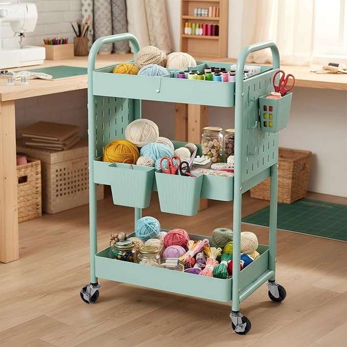 danpinera Rolling Cart, Movable Utility Organizer - Image 8