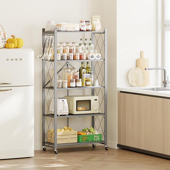 Fenbeli Foldable Shelves with Wheels - Image 2