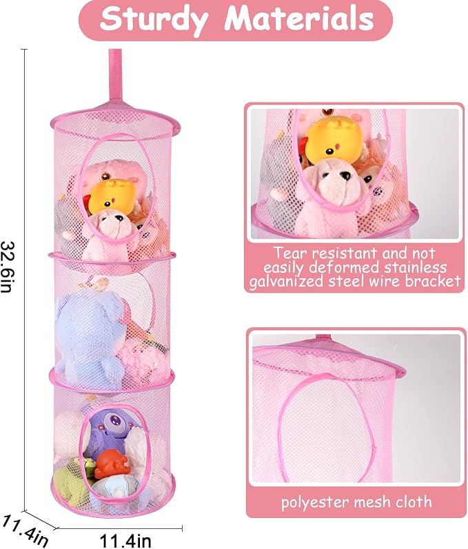 Hanging Mesh Stuffed Animal Storage - Image 3