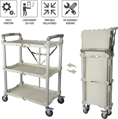 Olympia Tools 89-355 Pack N Roll Collapsible Service Cart, 300LB Capacity - Image 4
