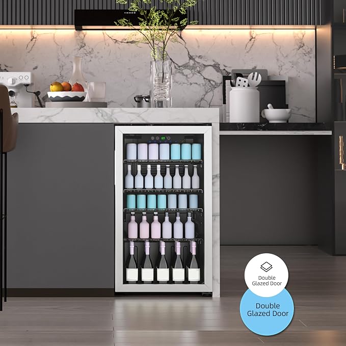 Compact Beverage Refrigerator, 126 Can/3.2 Cubic Feet Fridge - Image 7