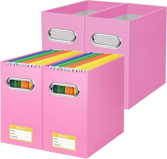 BALEINE File Organizer Box, Cardboard File Folder Organizer by BALEINE