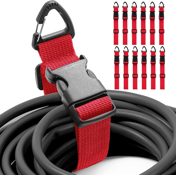 12 Pack 17 Inch Adjustable Extension Cord Holder Organizer by Wowangce