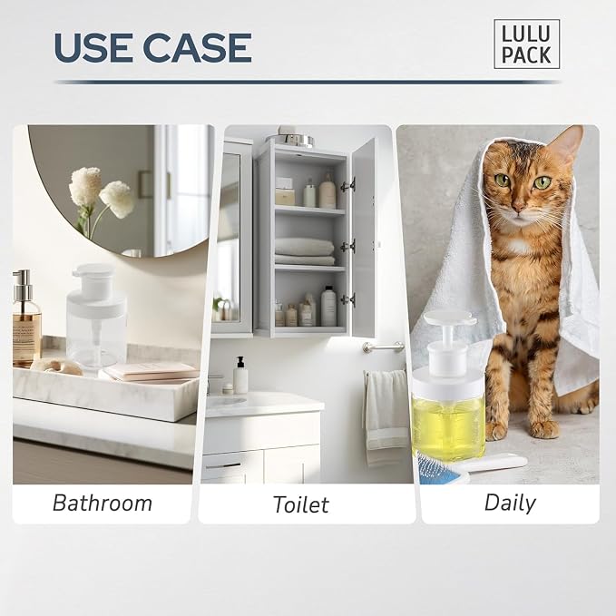 Lulupack Pump Bottle Dispenser for Soap - 8 oz Plastic Empty Container for - Image 7