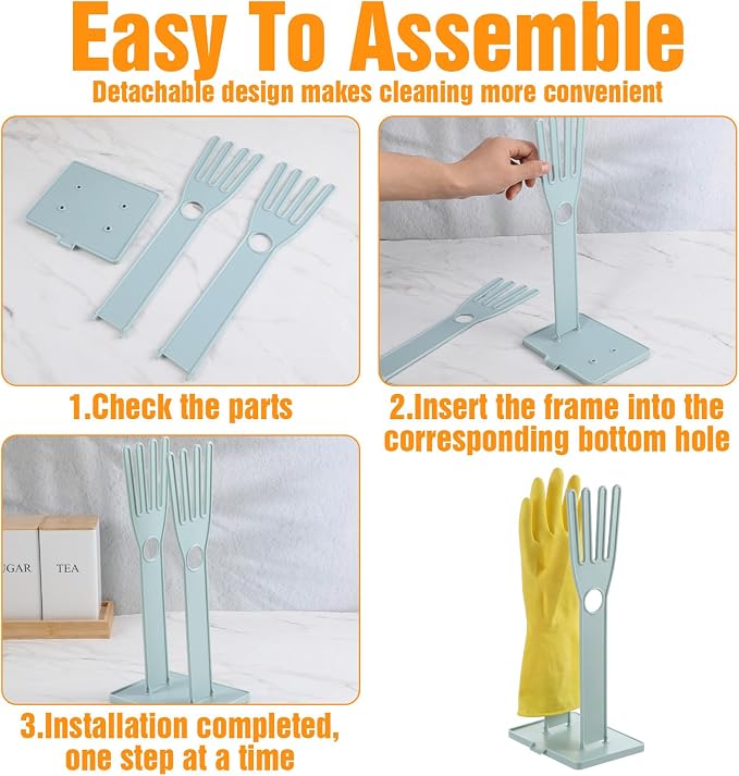 JJUNW 1 Pc Kitchen Gloves Holder, Dish Glove Holder Reusable Plastic Glove - Image 6