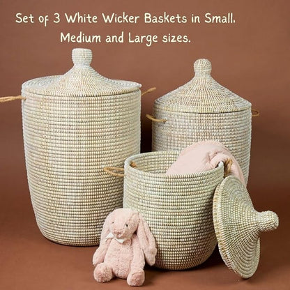 Tall Large Decorative Wicker Storage Basket - Image 7