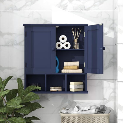 TaoHFE Blue Bathroom Over The Toilet Storage Cabinet | Wall Medicine Cabinet - Image 4