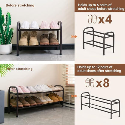 Gonfoam Expandable 2-Tier Shoe Rack - Image 6