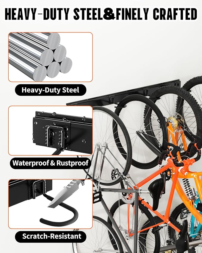 Wallavant Bike Rack Wall Mount, Bike Hooks - Image 3