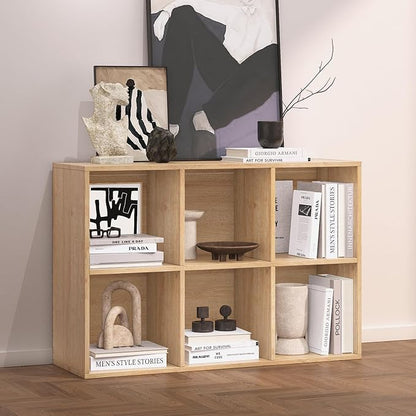 Wooden 6 Cube Storage Organizer - Image 4
