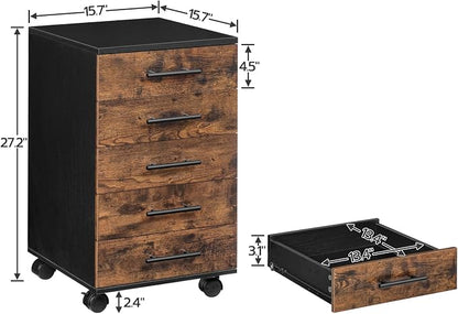 HOOBRO 5-Drawer File Cabinet, Office Filing Cabinet - Image 3