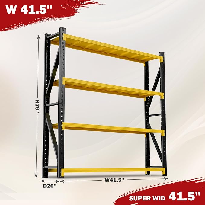 4000LBS Garage Shelving Heavy Duty, 79” H Storage Shelves, 4-Tier Adjustable - Image 2