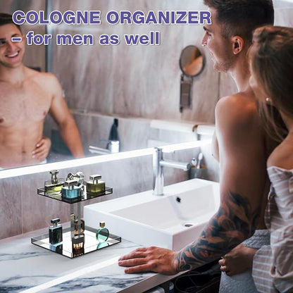 NiHome Acrylic Perfume Display Organizer, 2-Tier Cologne Organizer, Makeup - Image 5