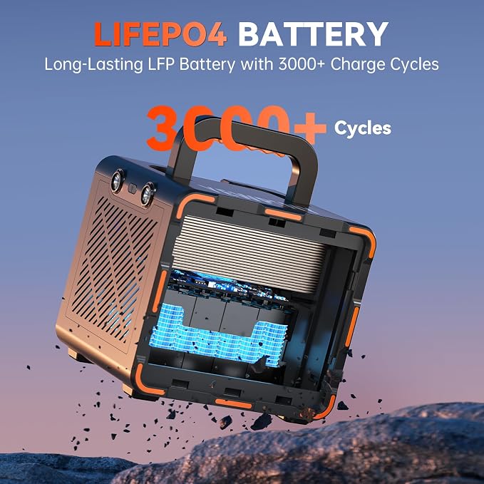 300W Portable Power Station, Solar Generator 259Wh, 000mAh LiFePO4 Battery - Image 5