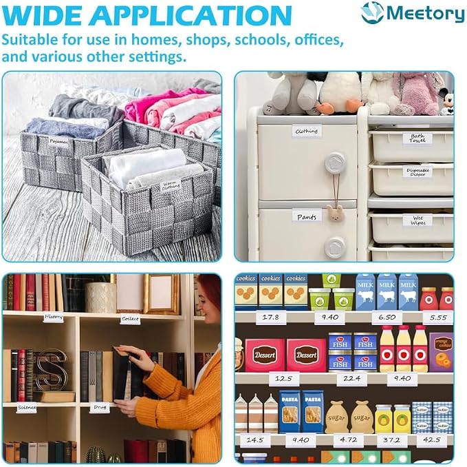 Meetory 50 PCS Clear Plastic Label Holders - Image 6