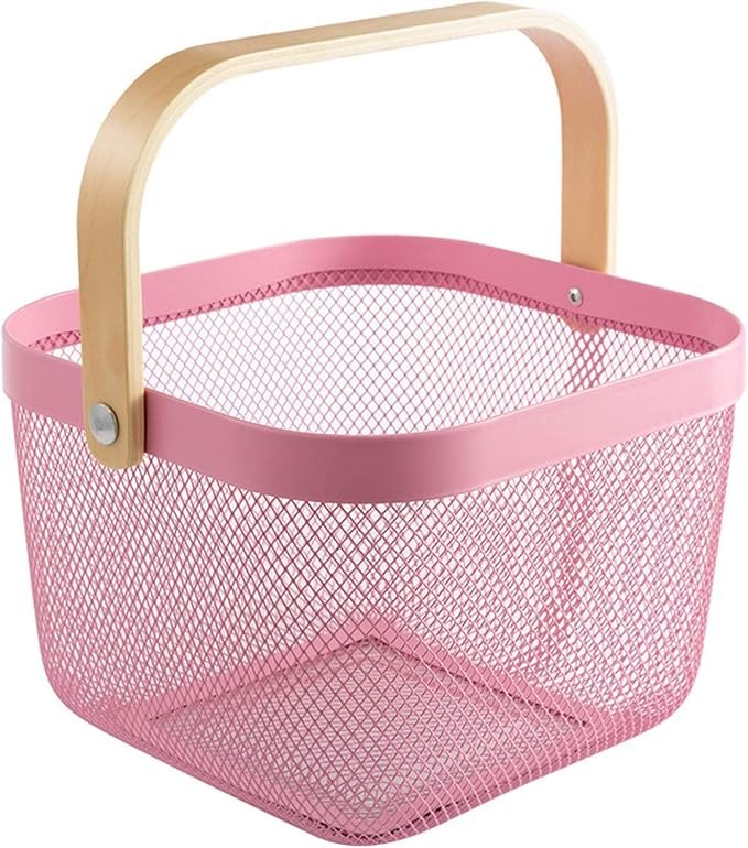 AJIODA Metal Mesh Steel Basket, Storage Organizer Basket Multi-functional by AJIODA