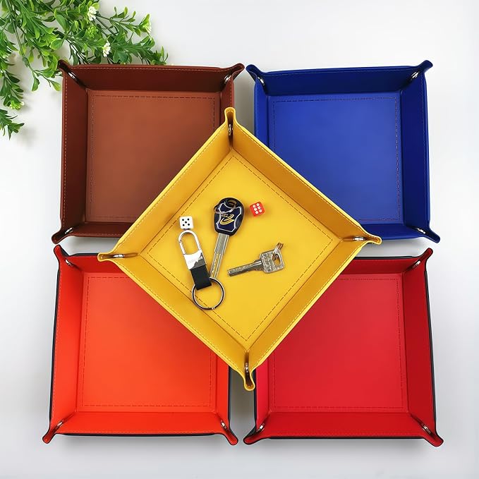 siduater Valet Tray Desktop Storage Organizer – Vegan Leather Catchall Tray - Image 2