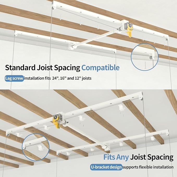 Overhead Garage Storage Rack – 4x8 FT Garage Ceiling Storage Racks - Image 5