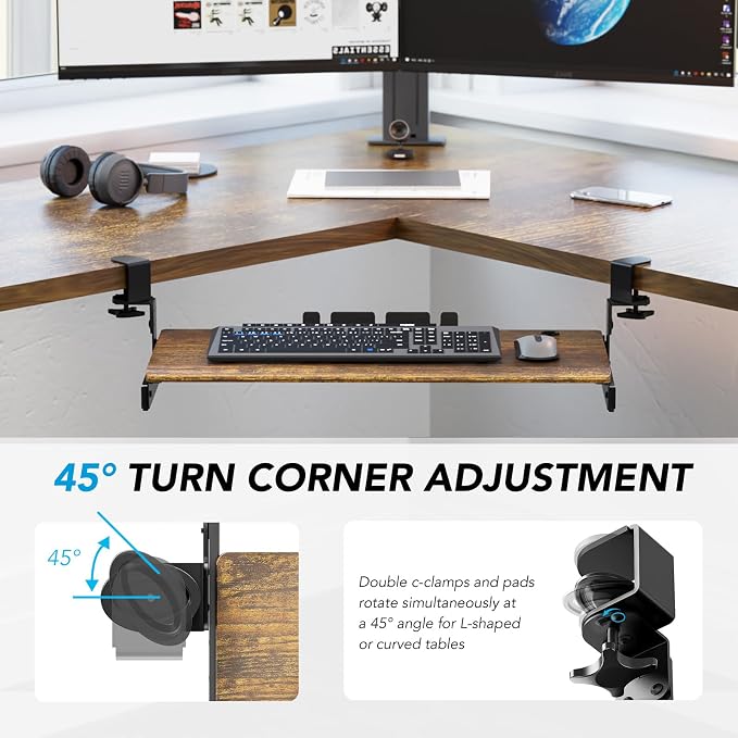 AX WABER Keyboard Tray Under Desk Pull Out - Image 9
