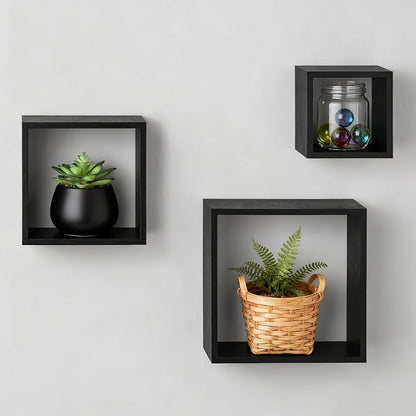 Modern Wood Cube Shelf Set, Office | Perfect by Unknown
