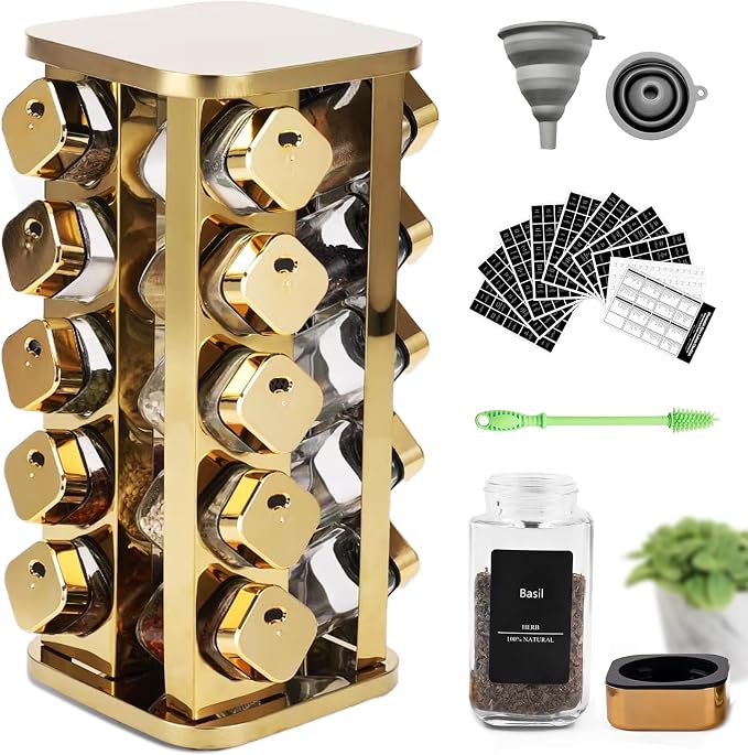 Kitchen stainless steel spice rack by Unknown