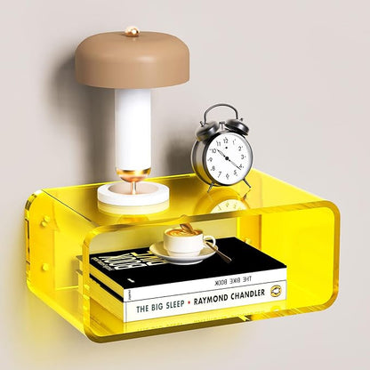 Acrylic Floating Nightstand, Bedside Table, Nightstand Shelf Wall Mounted by AcrylicTable
