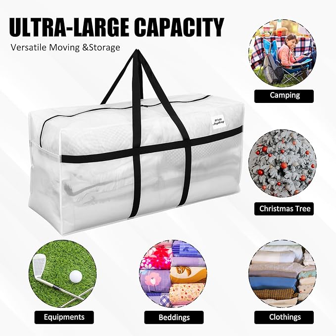 4 Pcs 96 Gallon Extra Large Moving Bags Heavy Duty Storage Bag - Image 4