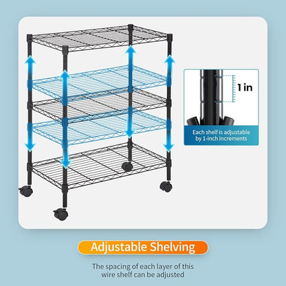 FDW Wire Shelving Metal Storage Shelves 23L x 13W x 32H 3 Tier Layer Storage - Image 5