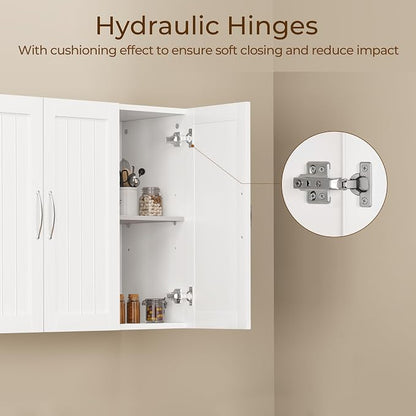 Yaheetech 3-Door Wall Mounted Bathroom Storage Cabinet, Laundry Room, a Roomy - Image 7