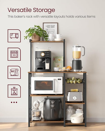 VASAGLE Baker's Rack, Microwave Stand, Kitchen Storage Rack - Image 8