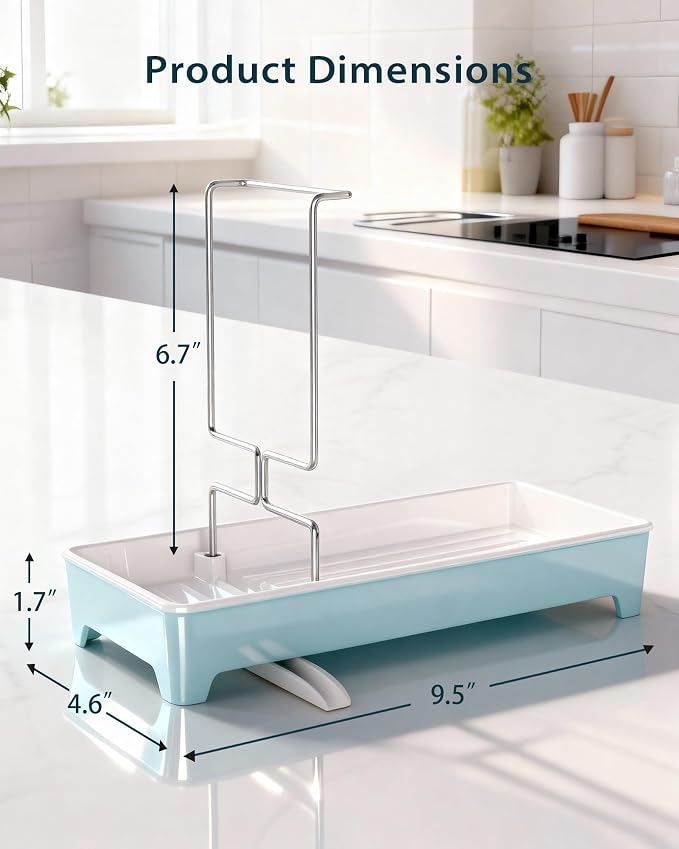 Ceramic-Look Sink Caddy, Rustproof Sponge Holder - Image 6