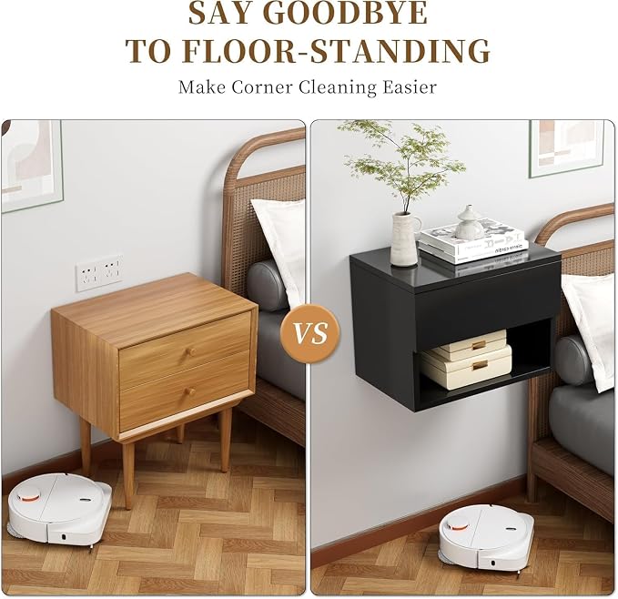 Floating Nightstand, Modern Wall Mounted Bedside Table - Image 5