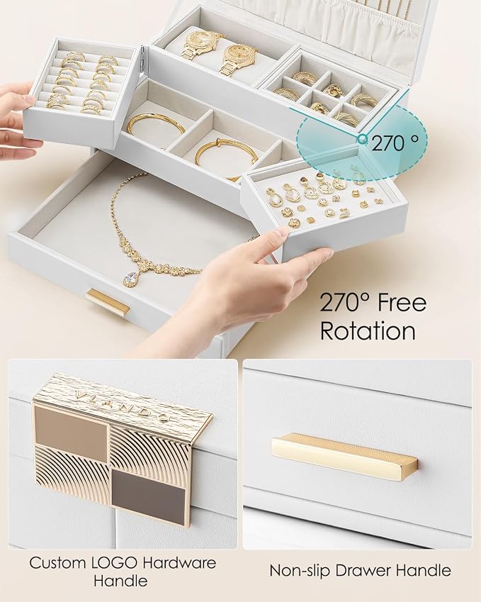 Vlando 3 Layer Jewelry Box - Image 4