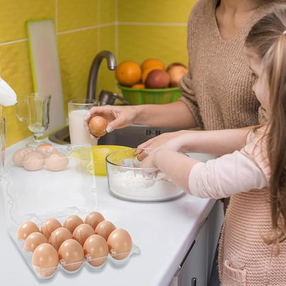 200Pcs Plastic Egg Carton Bulk Empty Clear Egg Tray Holder Container - Image 5