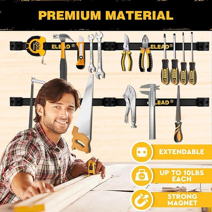 ELEAD 6-Piece 12" Magnetic Tool Holder Storage Organizer - Image 5